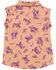 Image #2 - Wrangler Infant Girls' Western Print Sleeveless Pearl Snap Western Shirt, Orange, hi-res