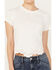 Free People Women's Call Me Baby Short Sleeve Tee, Ivory, hi-res