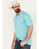 Image #2 - Ariat Men's AC Short Sleeve Polo Shirt, Turquoise, hi-res