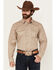 Image #1 - Blue Ranchwear Men's Harrison Geo Print Long Sleeve Snap Western Shirt, Wheat, hi-res