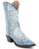 Image #1 - Dan Post Women's Nora Blue Leaf Stitch Boots - Snip Toe , , hi-res