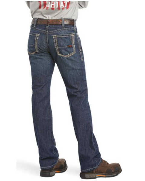 Image #2 - Ariat Men's FR M4 Shale Low Rise Boundary Bootcut Jeans - Big, Grey, hi-res
