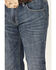 Image #2 - Rock & Roll Denim Men's Rifle Medium Wash Leather Pocket Stretch Straight Skinny Jeans , Medium Wash, hi-res