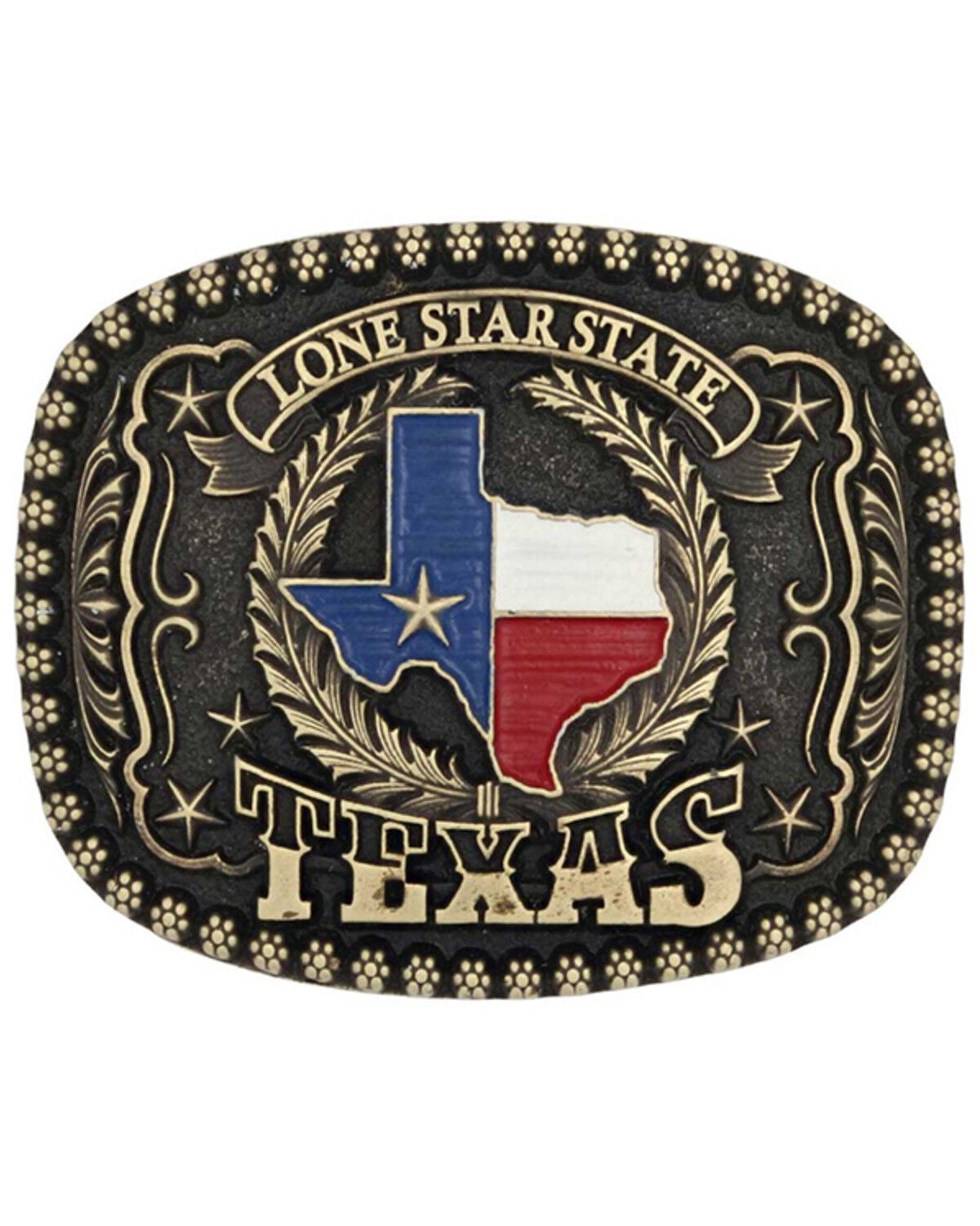 Montana Silversmiths Lone Star Heritage Attitude Buckle, Brass, hi-res