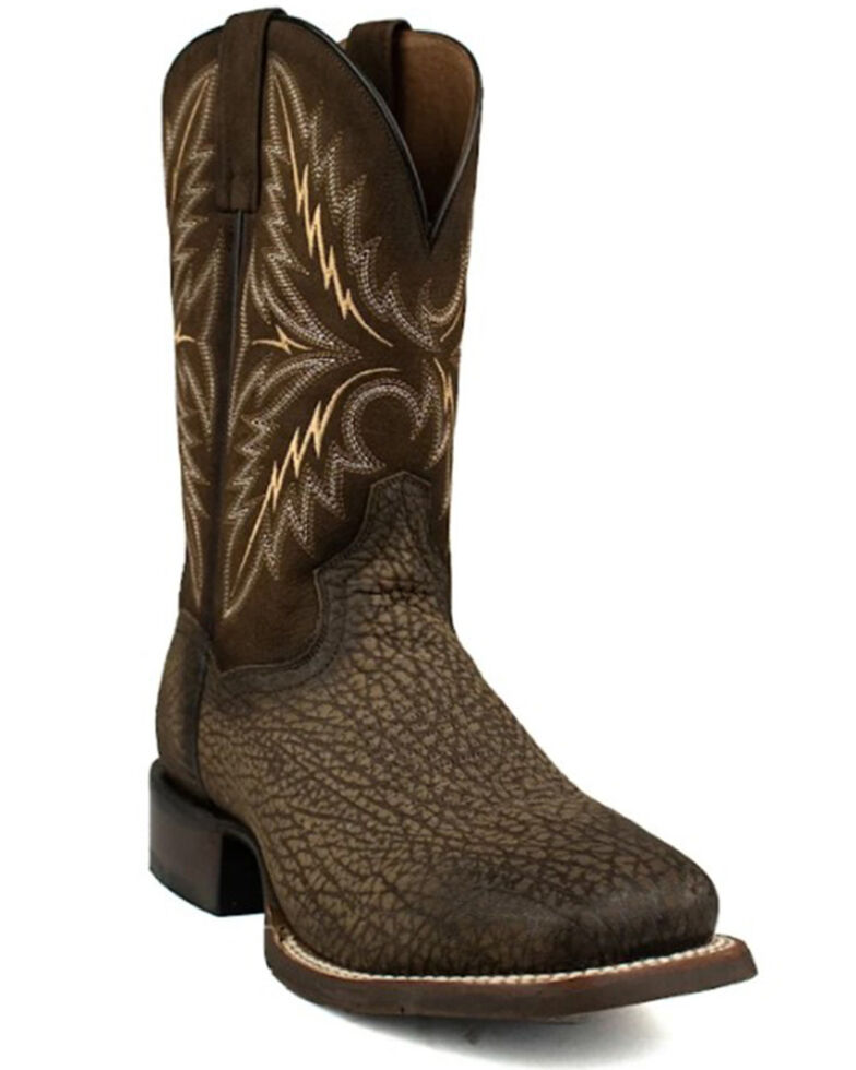 Dan Post Men's Quintin Western Boots - Wide Square Toe, Chocolate, hi-res
