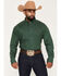 Image #1 - Ariat Men's Larkspur Medallion Print Long Sleeve Button-Down Western Shirt, Green, hi-res