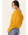 Image #4 - Molly Bracken Women's Long Sleeve Mock Lace-Up Sweater, Mustard, hi-res