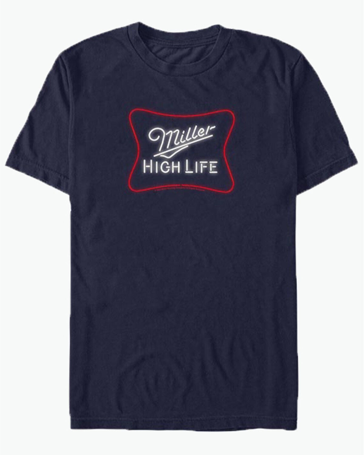 Image #1 - Miller Men's High Life Short Sleeve Graphic T-Shirt, Navy, hi-res