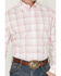 Image #3 - Wrangler Men's Bucking Cancer Plaid Print Long Sleeve Button-Down Western Shirt, Pink, hi-res