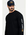 Image #5 - Cody James Men's FR Logo Long Sleeve Work Shirt - Tall , Black, hi-res