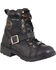 Image #1 - Milwaukee Leather Women's Waterproof Side Buckle Boots - Round Toe, Black, hi-res