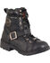 Image #1 - Milwaukee Leather Women's Waterproof Side Buckle Boots - Round Toe , Black, hi-res