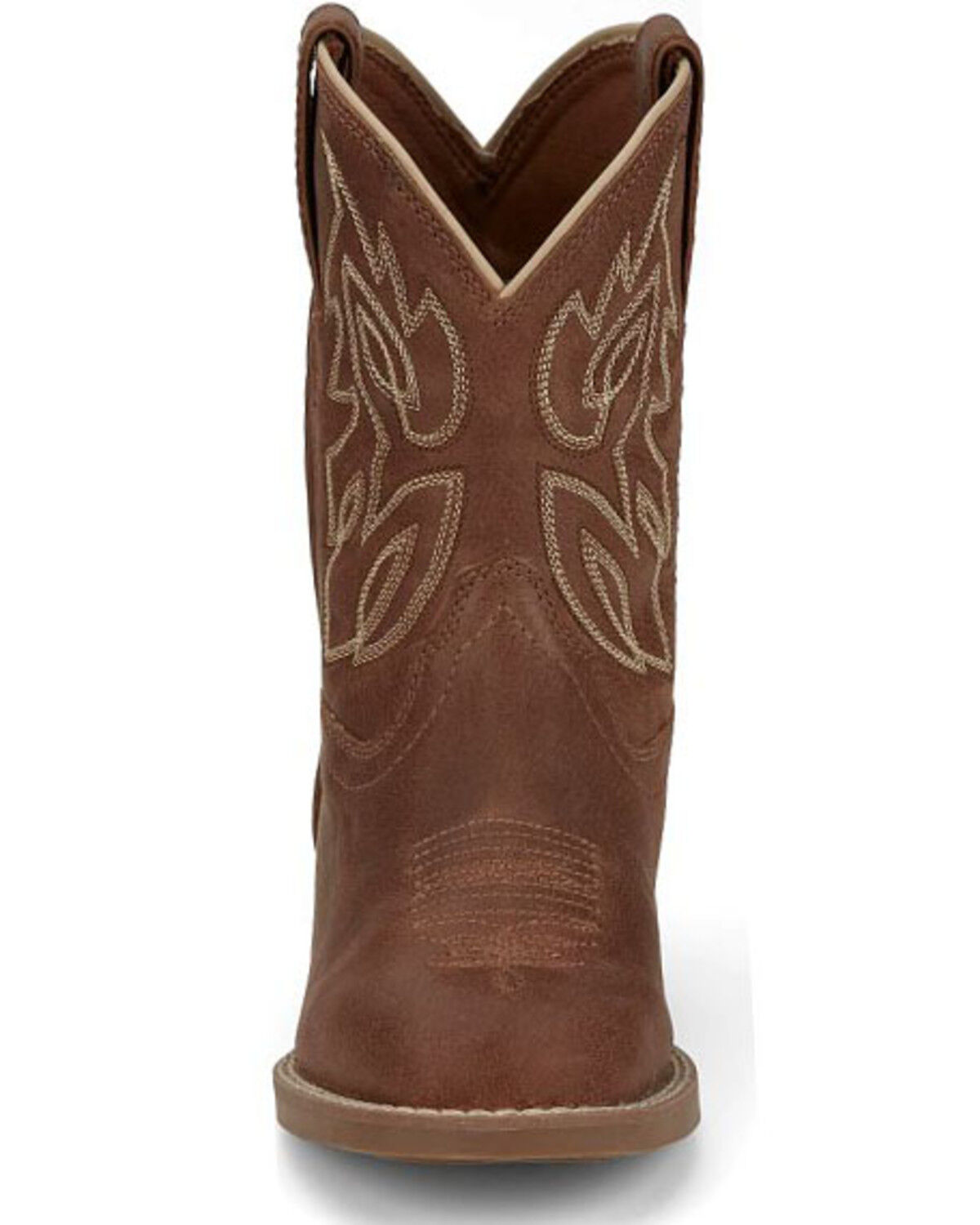 Image #4 - Justin Boys' Canter Western Boots - Broad Square Toe, Brown, hi-res