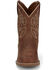 Image #4 - Justin Boys' Canter Western Boots - Broad Square Toe, Brown, hi-res
