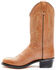 Old West Little Girls' Corona Calfskin Western Boots - Round Toe, Tan, hi-res