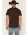 Image #4 - Cody James Men's Texas Long Horn Embroidered Short Sleeve Graphic T-Shirt, Dark Brown, hi-res