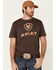 Image #2 - Ariat Men's Liberty USA Digi Camo Logo Short Sleeve T-Shirt , Brown, hi-res
