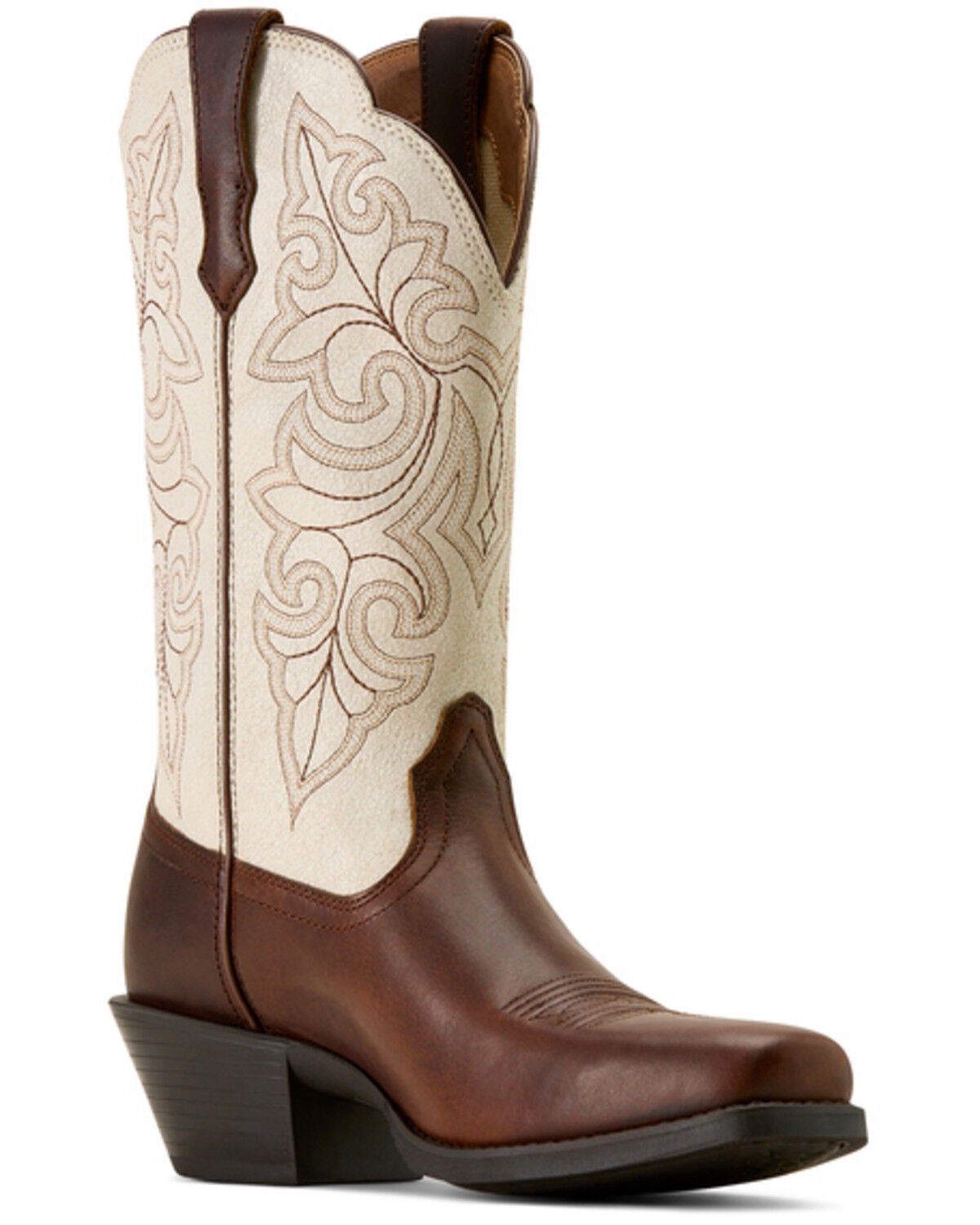 Ariat Women's Round Up Western Performance Boots - Square Toe, Caramel, hi-res