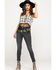 Image #6 - Shyanne Women's Plaid Embroidered Floral Fringe Crop Top, , hi-res