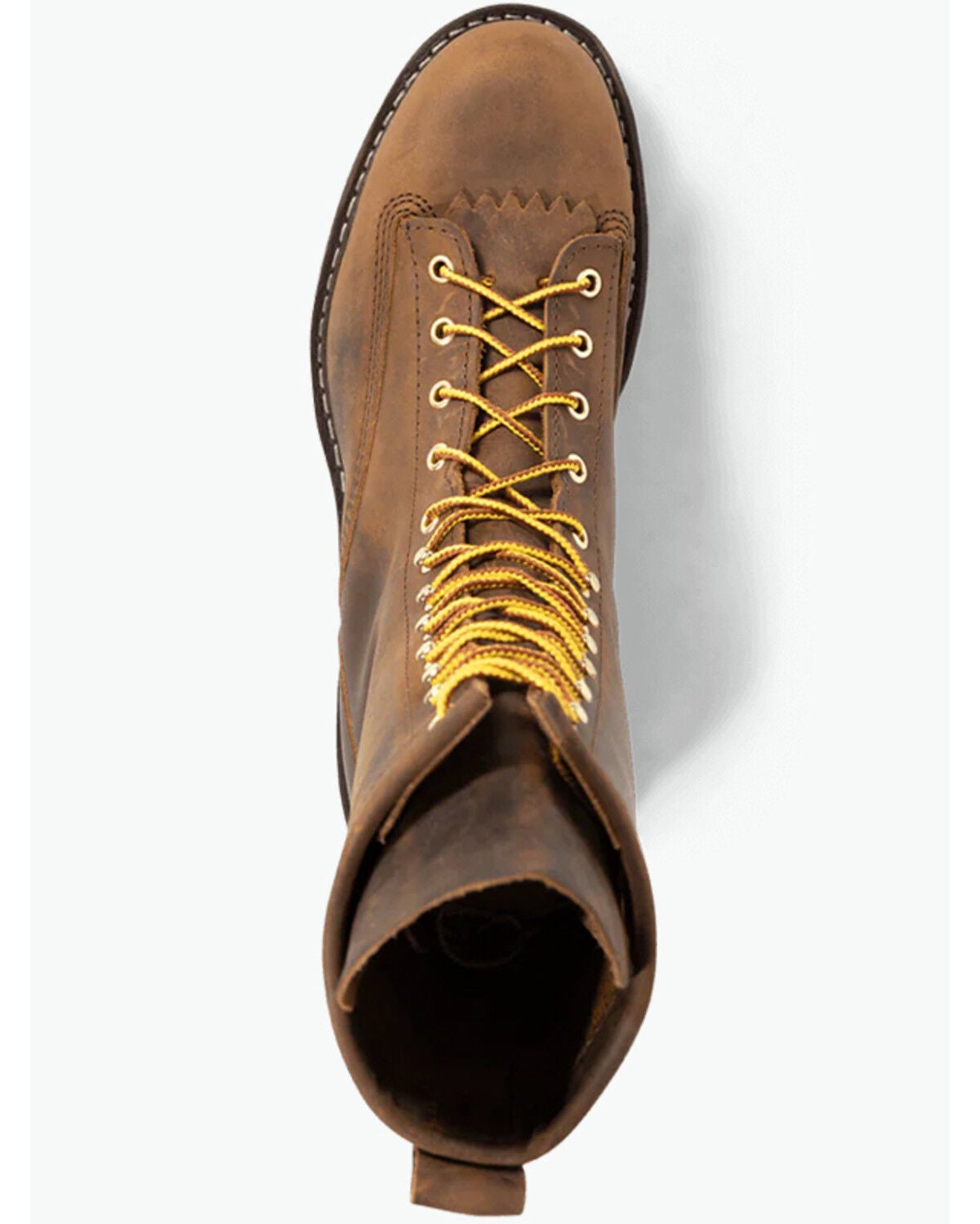 Image #5 - White's Boots Men's Frontiersman 10' Lace-Up Work Boots - Round Toe, Brown, hi-res