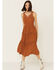 Shyanne Women's Smocked Midi Dress, Pecan, hi-res