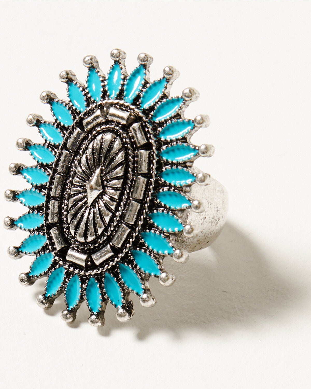 Idyllwind Women's Abbey Antique Concho Statement Ring, Turquoise, hi-res