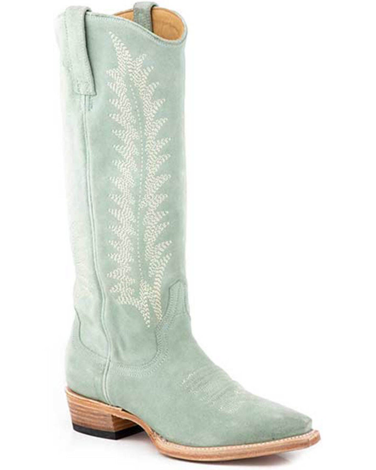 Image #1 - Stetson Women's Emme Tall Western Boots - Snip Toe, Blue, hi-res