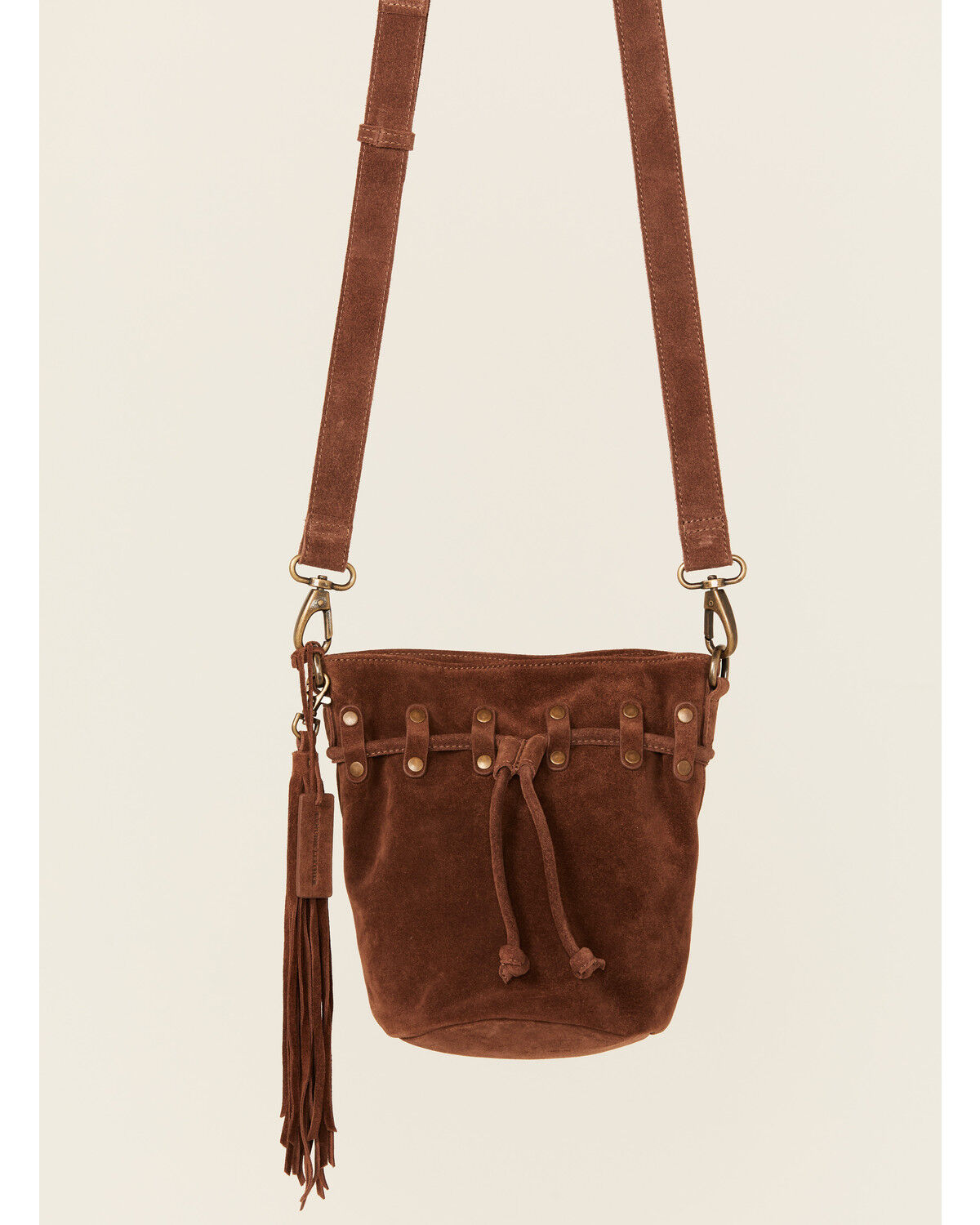 Image #2 - Shyanne Women's Aria Suede Bucket Crossbody Bag, Brown, hi-res