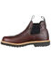 Georgia Boot Men's Romeo Waterproof Slip-On Work Shoes - Round Toe, Brown, hi-res
