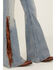 Image #2 - Shyanne Women's Tansy Medium Wash High Rise Fringe Embroidered Stretch Flare Jeans, Medium Wash, hi-res