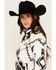 Image #2 - Hooey Women's Geo Print Fleece Pullover, Black, hi-res