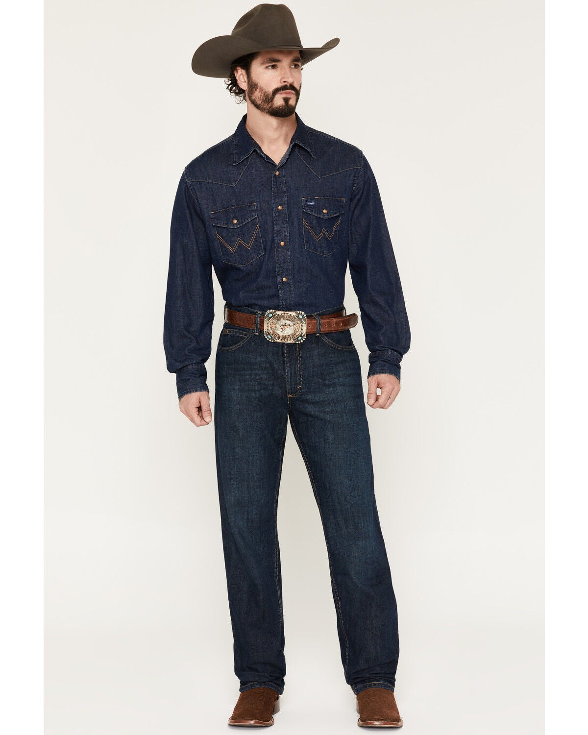 Wrangler 20X Men's Competition Low Rise Relaxed Fit Bootcut Jeans, Dark Blue, hi-res