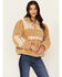 Image #1 - Driftwood Women's 1/4 Snap Sherpa Pullover , Beige, hi-res