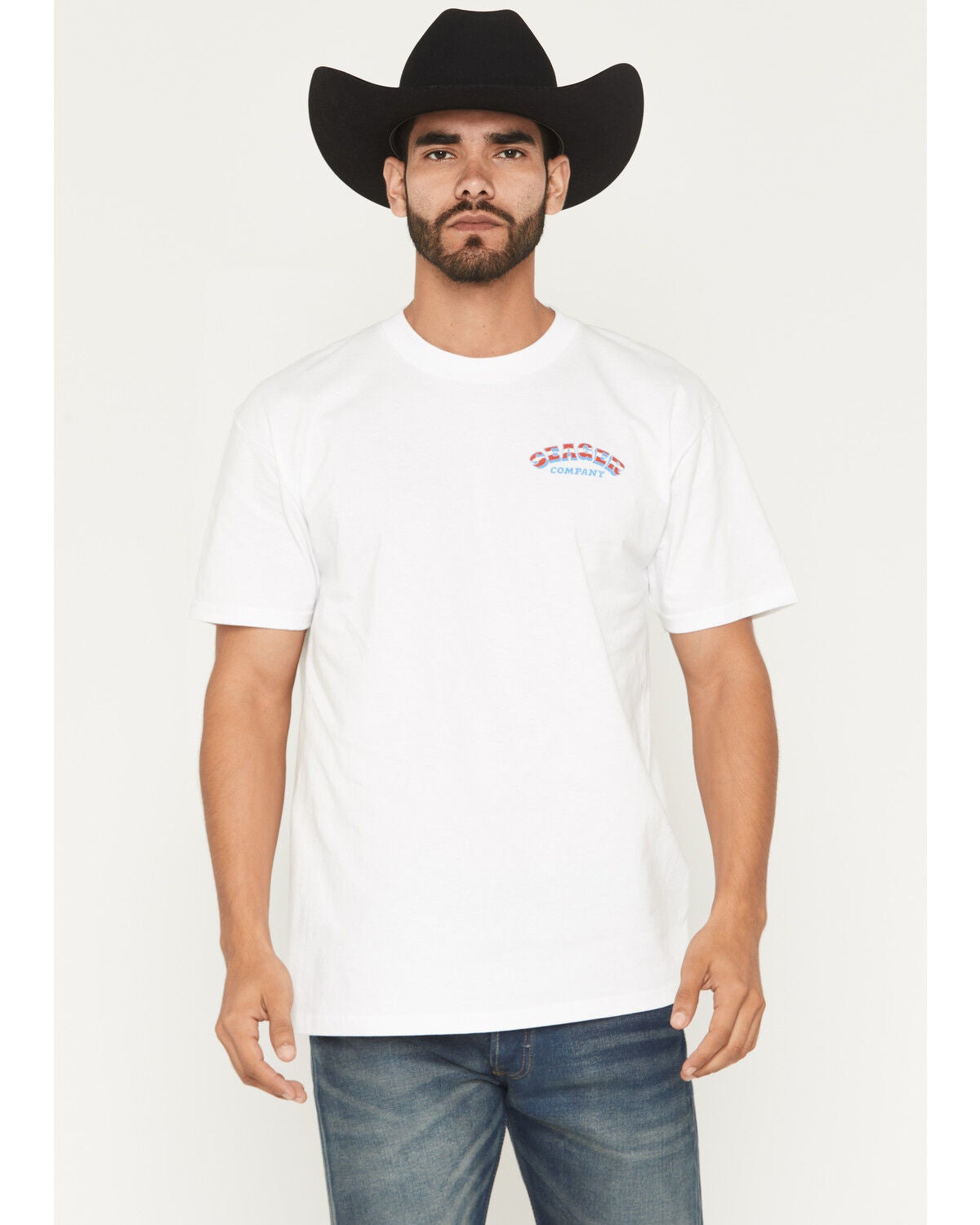 Image #2 - Seager Men's Tubular Short Sleeve Graphic T-Shirt, White, hi-res