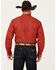 Image #4 - Cinch Men's Geo Print Long Sleeve Button-Down Stretch Western Shirt, Red, hi-res