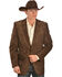 Image #1 - Circle S Men's Embroidered Micro-Suede Sportcoat, Chestnut, hi-res
