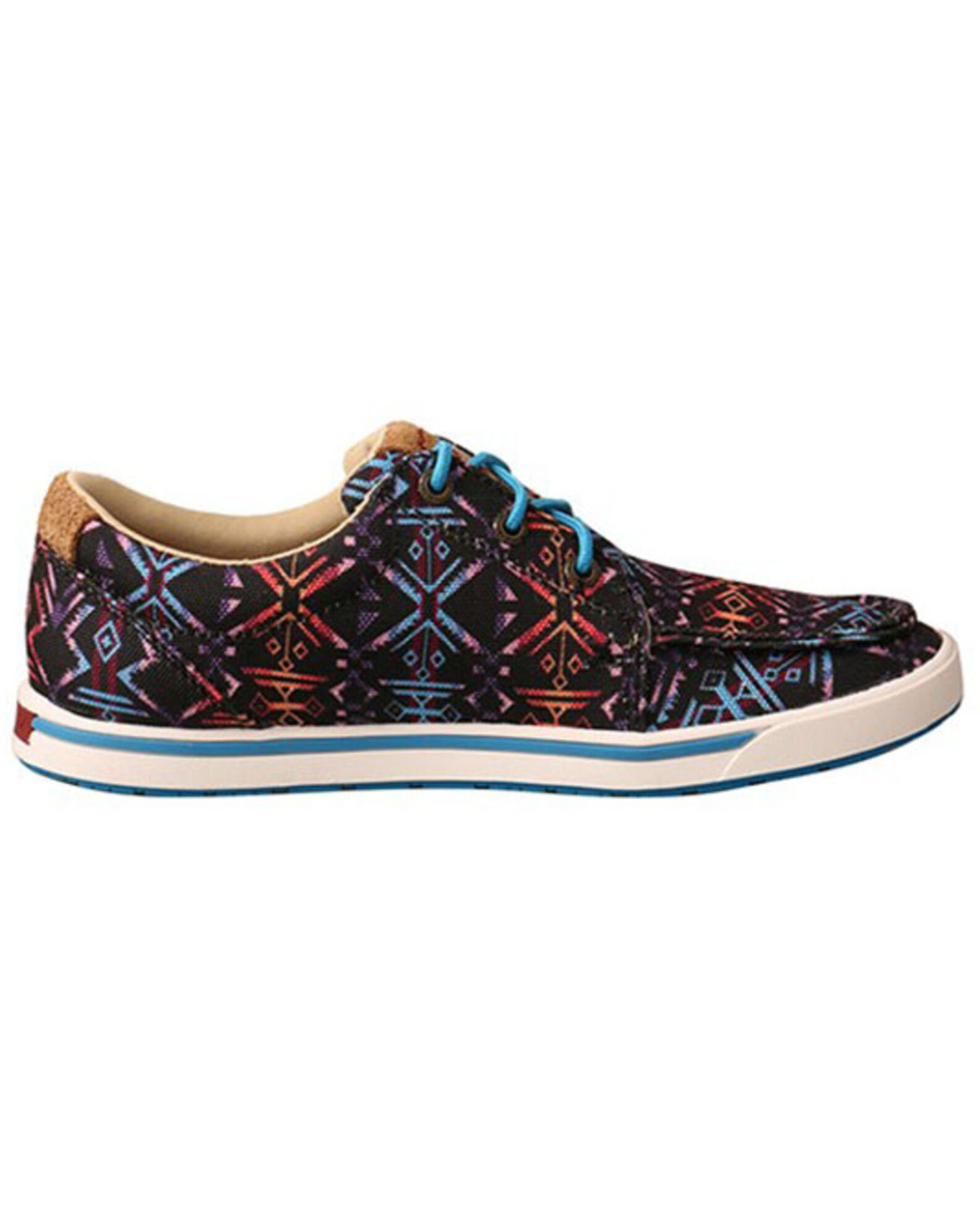 Image #2 - Twisted X Women's Southwestern Casual Shoes - Moc Toe, Blue, hi-res