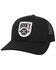 Image #1 - Hooey Men's Bronx Rubber Patch Trucker Cap, Black, hi-res