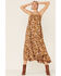 Z&L Women's Marigold Floral Backless Spaghetti Strap Midi Dress, Gold, hi-res