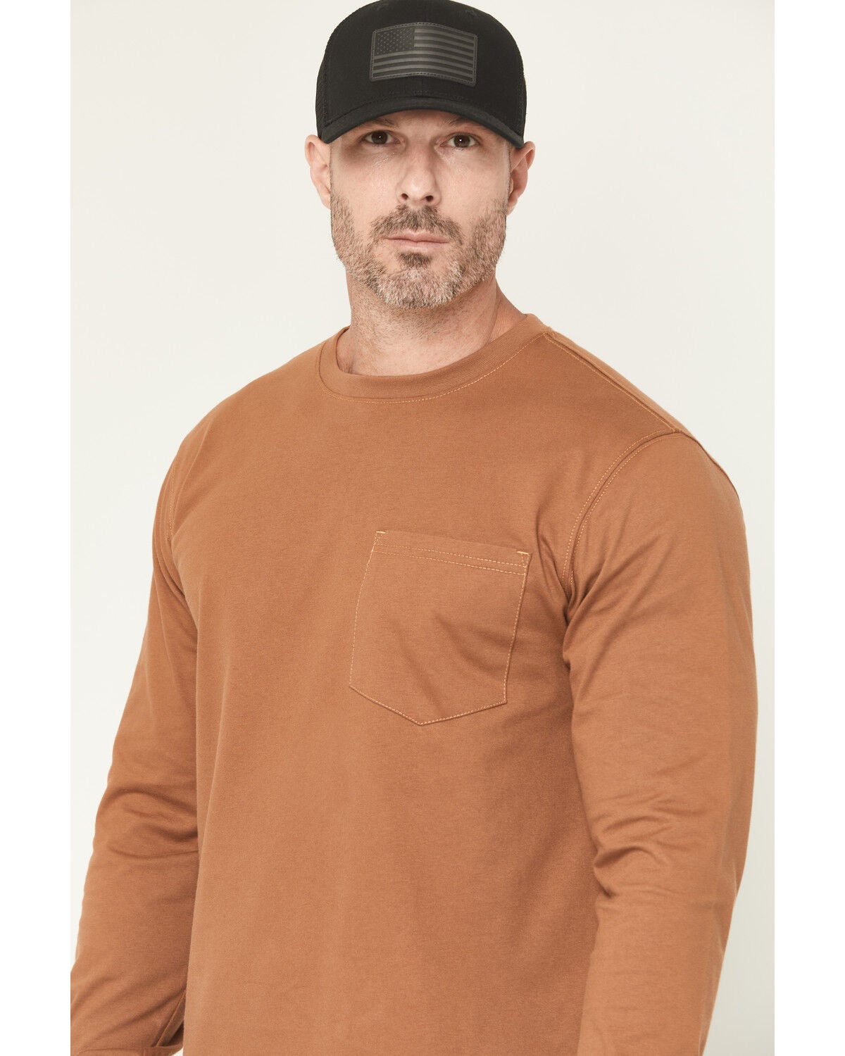 Image #3 - Cody James Men's FR Logo Long Sleeve Graphic Work T-Shirt, Rust Copper, hi-res