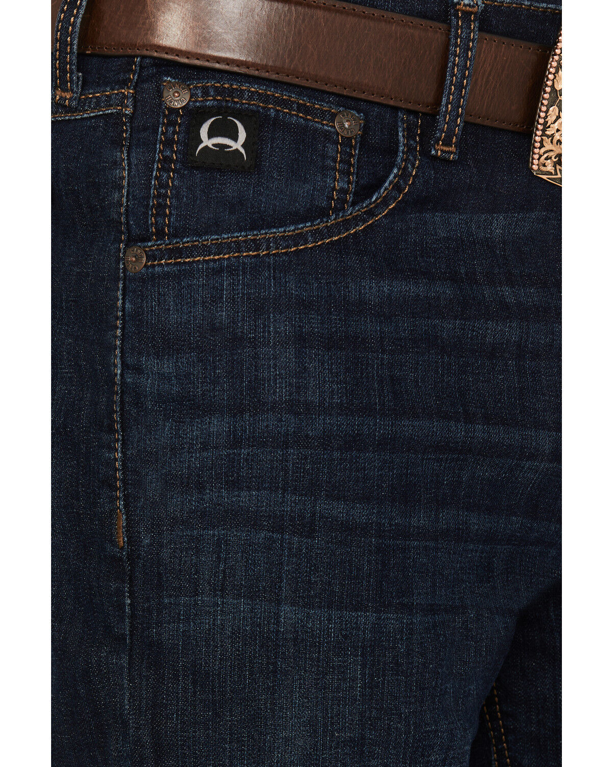 Image #2 - Cinch Men's Black Label 2.0 Dark Rinse Loose Tapered Performance Stretch Denim Jeans, Dark Wash, hi-res