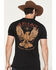 Image #1 - Ariat Men's Rustic Eagle Short Sleeve Graphic T-Shirt, Black, hi-res