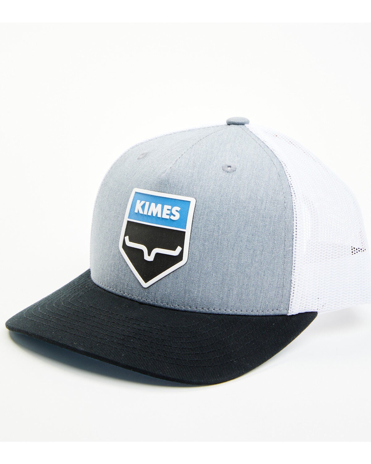 Kimes Ranch Men's Wedge Logo Patch Ball Cap, Heather Grey, hi-res