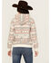 Image #4 - Shyanne Women's Southwestern Striped Print Fleece Hoodie, Caramel, hi-res