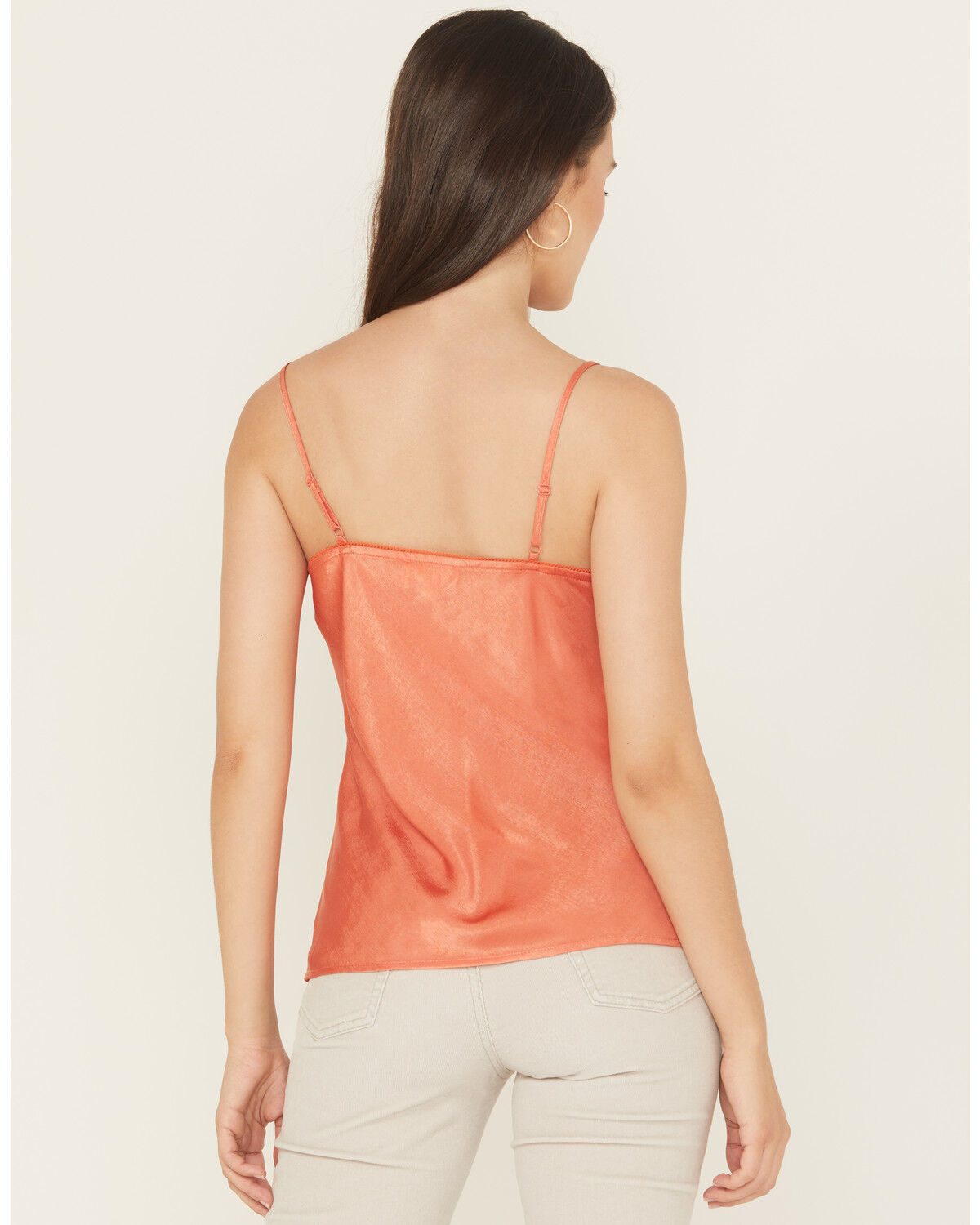 Image #4 - Originality Women's Sienna Solid Sleeveless Satin Cami, Sienna, hi-res