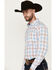 Image #2 - Ariat Men's Joshua Ombre Plaid Print Long Sleeve Button-Down Performance Western Shirt, Teal, hi-res