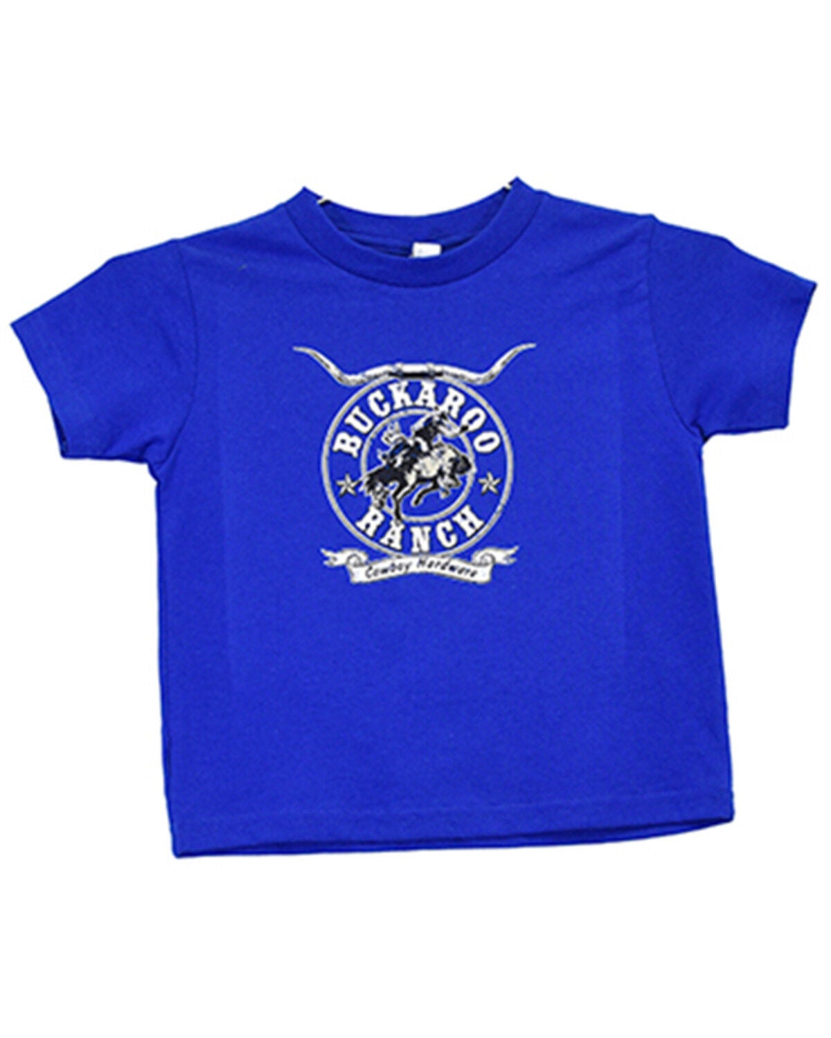 Image #1 - Cowboy Hardware Toddler Boys' Buckaroo Ranch Short Sleeve Graphic T-Shirt, Blue, hi-res