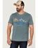 Flag & Anthem Men's Scenic Mountain Burnout Graphic T-Shirt , Teal, hi-res