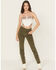 Image #1 - Levi's Women's 724 High Rise Straight Corduroy Stretch Jeans, Olive, hi-res