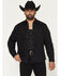 Image #1 - Levi's Men's New Black Rinse Classic Long Sleeve Snap Western Shirt, Black, hi-res